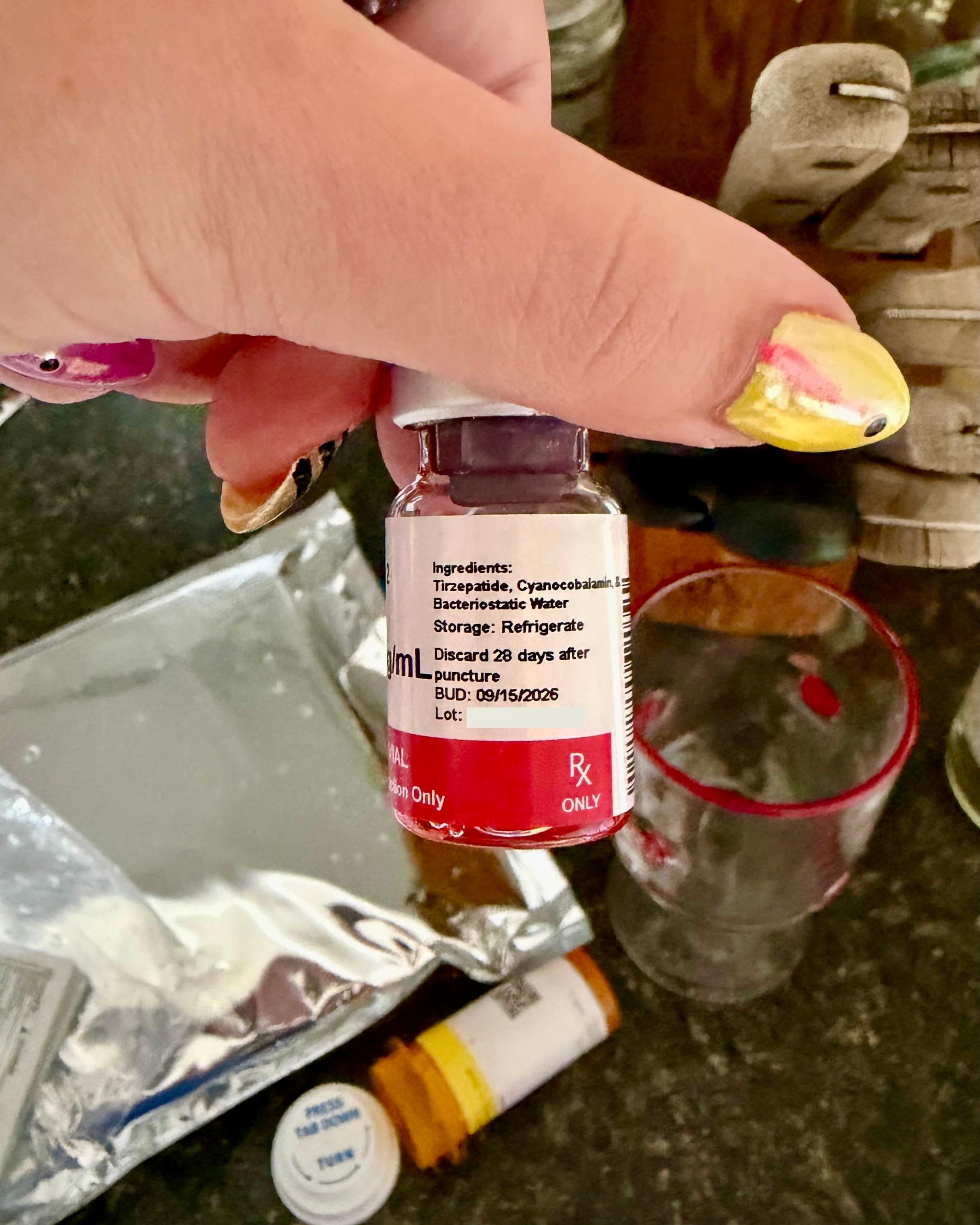 AltRx pharmacy label from PerfectionRx in Boynton Beach FL showing dosing directions and a 9/15/26 BUD date