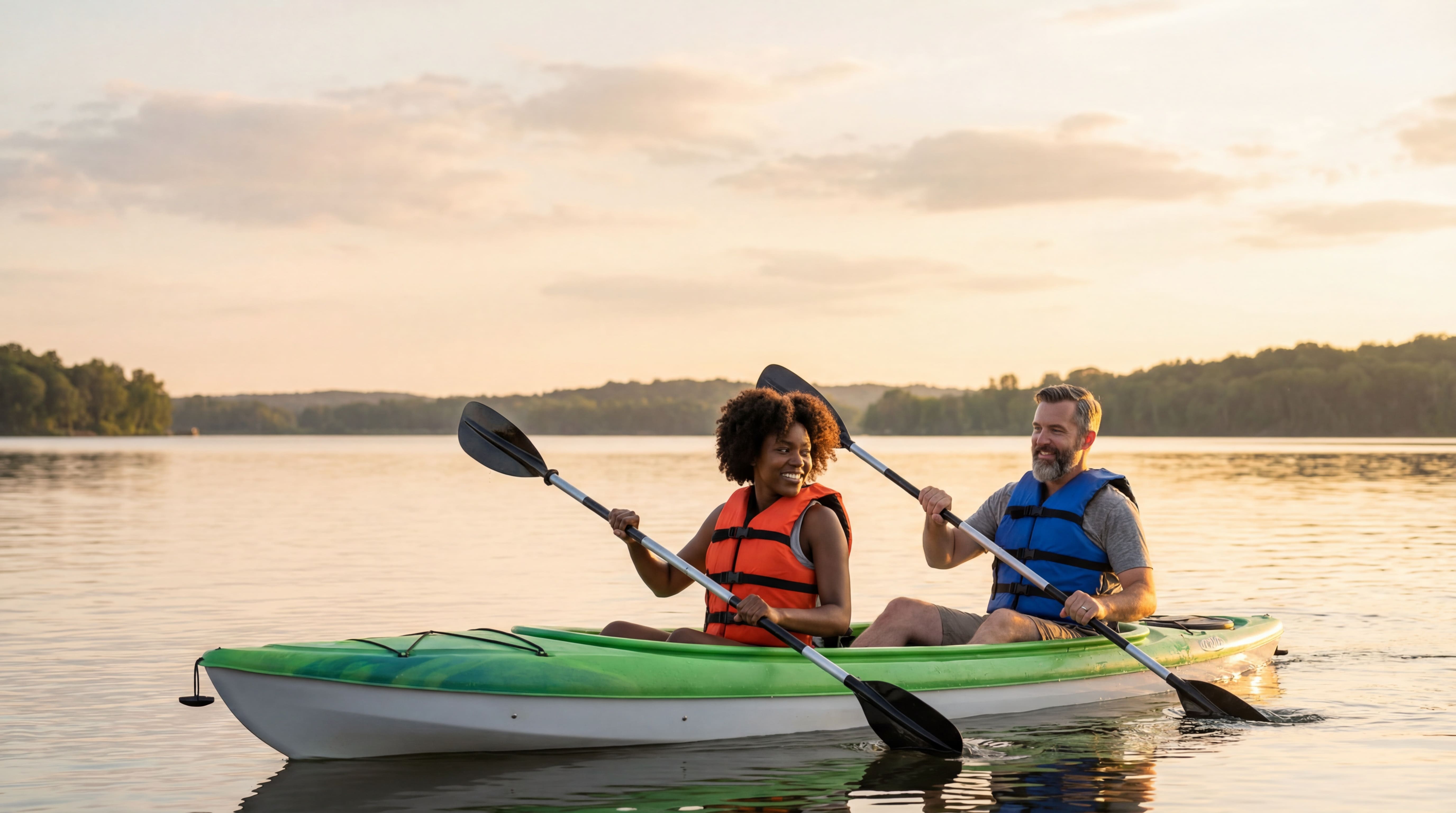 couple-kayaking-calm-waters