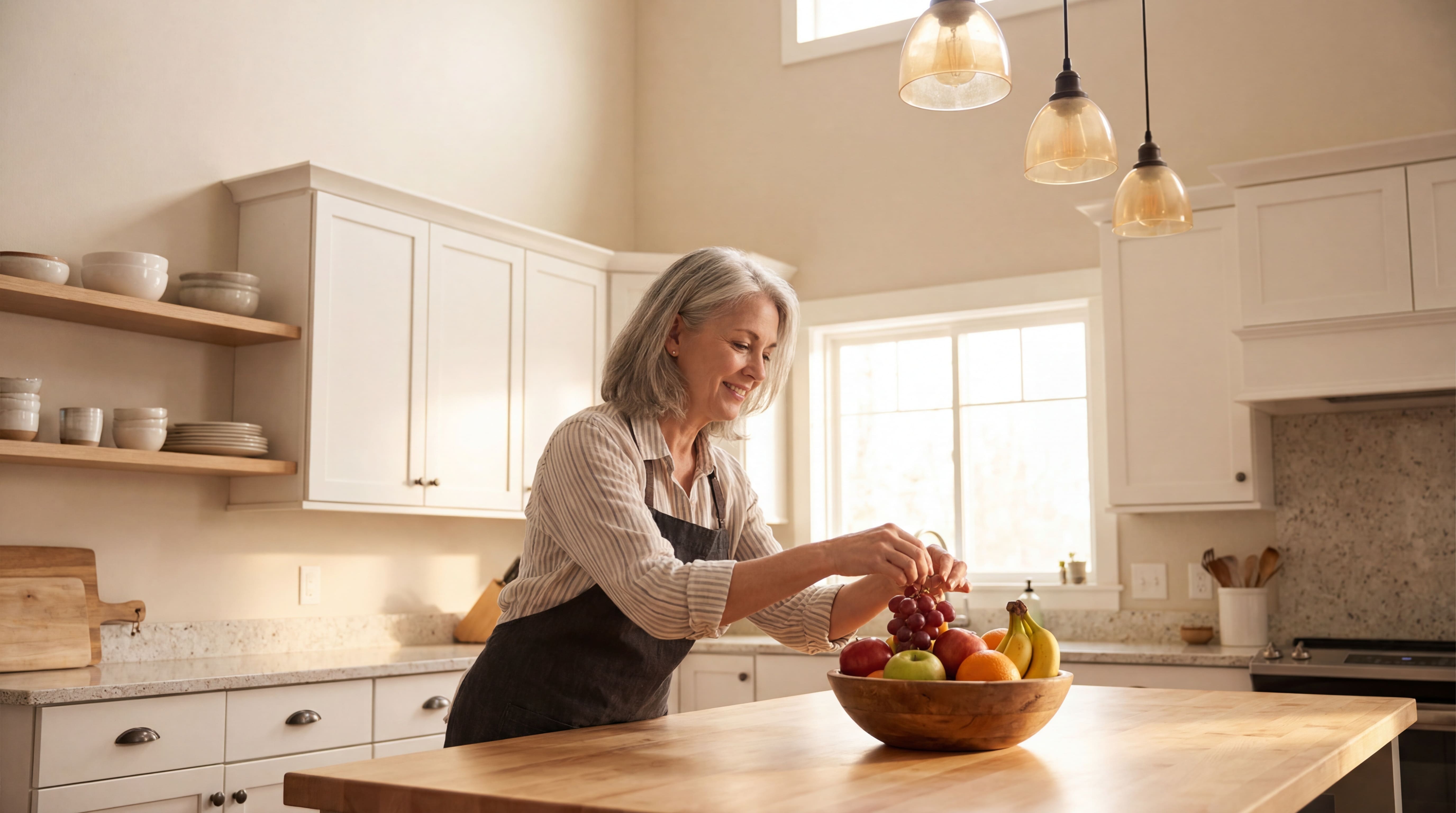 woman-arranging-fruit-bowl