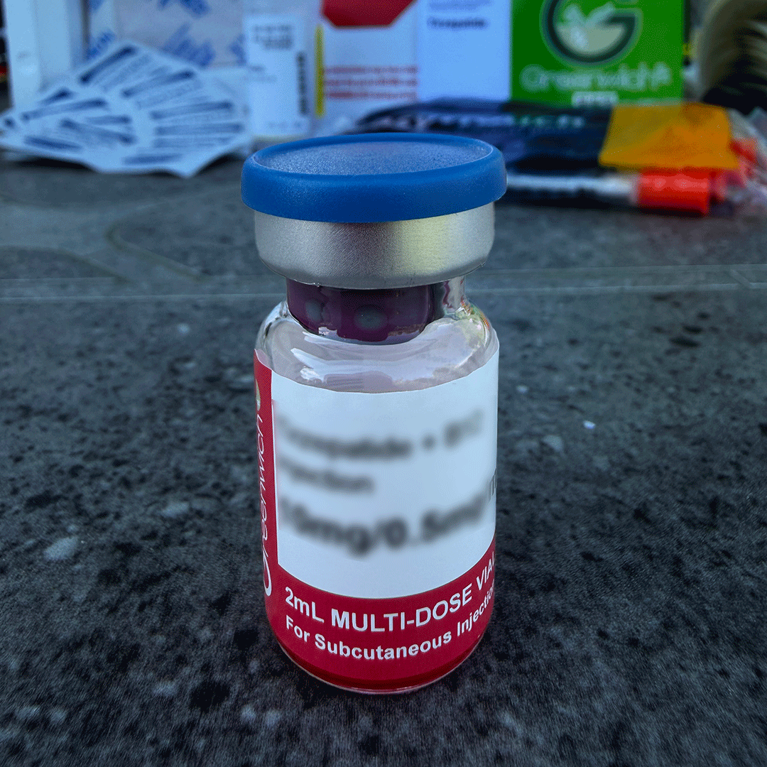 2 mL multi-dose compounded tirzepatide vial for subcutaneous injection from Coby Health