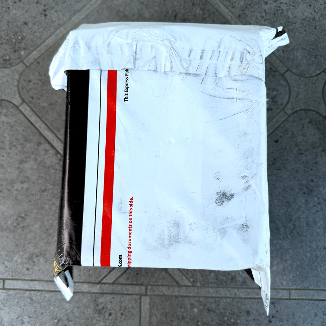 Sealed Coby Health FedEx package on the doorstep as a tirzepatide order arrives