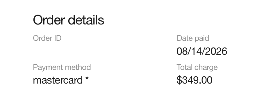 Hers checkout order line item.