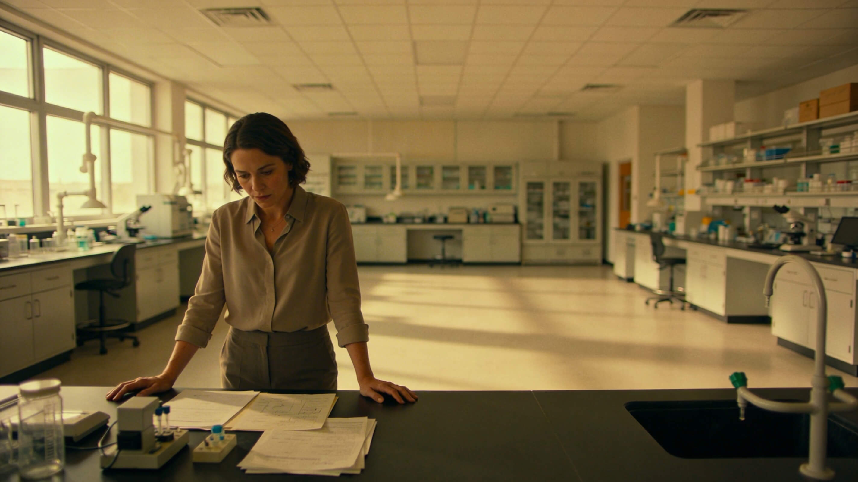 woman-in-lab-reading-papers