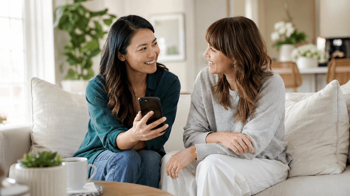 Friends browsing GLP-1 provider options on a phone