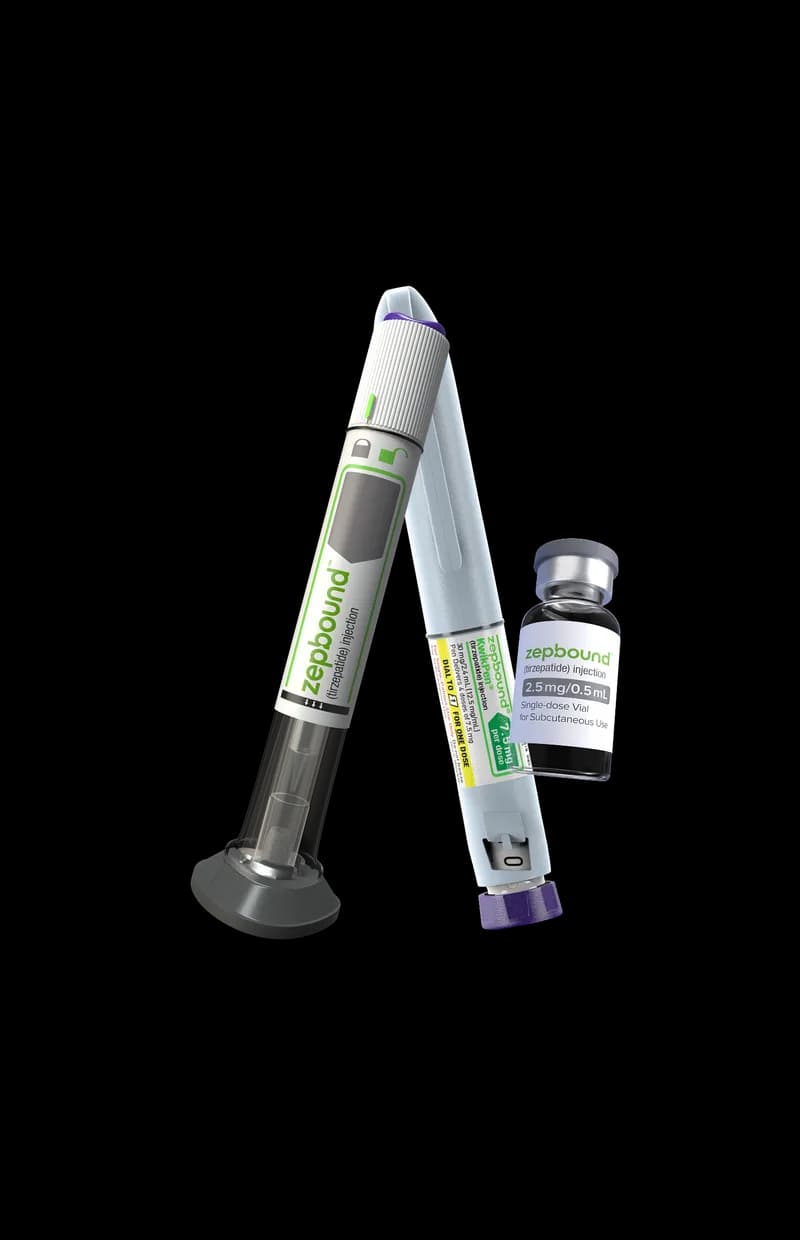 Zepbound pen, KwikPen, and single-dose vial